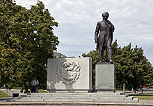 Photograph of a statue
