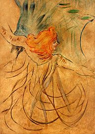 Loie Fuller, Modern Dance pioneer, by Toulouse-Lautrec.