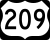 U.S. Route 209 Truck marker