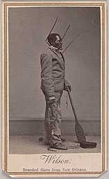 Wilson Chinn, a branded slave from Louisiana—Also exhibiting instruments of torture used to punish slaves