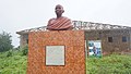 Yaa Asantewaa statue outside the fire-gutted museum