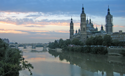 The Ebro River in the City of Zaragoza