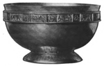 Black and white photograph of a bowl