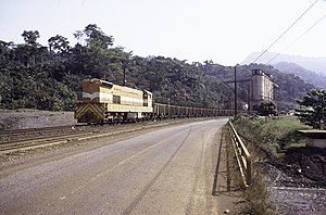 Iron ore train in Liberia
