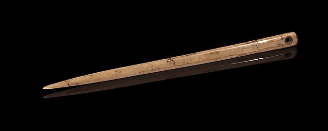 Magdalenian bone needle from Gourdan-Polignan, France