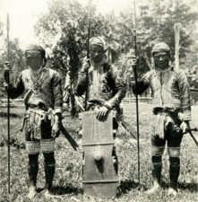 Bagobo warriors from Davao (1926), the warrior in the center is holding a kalasag