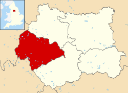 Calderdale shown within West Yorkshire