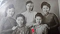 Five sisters wearing ao dai, 1950s