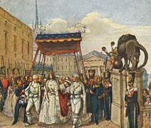 The coronation of Queen Josephine in 1844.