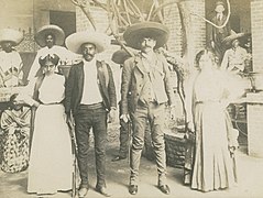 Emiliano Zapata and his brother Eufemio and their respective wives