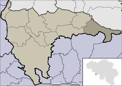 Location of Erquennes in Honnelles