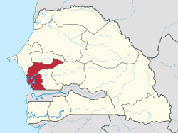 Location of Fatick in Senegal