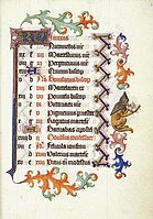 Calendar page from the Hours of Catherine of Cleves for June 1–15.