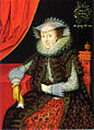 Mary Throckmorton Lady Scudamore, 1615, oil on panel, National Portrait Gallery London