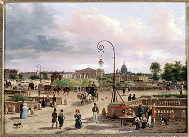 The Place de la Concorde in 1829, before the modifications by King Louis-Philippe