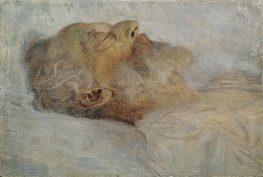 Gustav Klimt: Alter Mann auf dem Totenbett, 1900 (Belvedere, Wien)