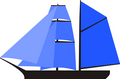 Schooner brig: one square-rigged foremast and one fore-and-aft rigged main mast