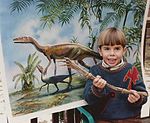 Hofmann with his namesake dinosaur