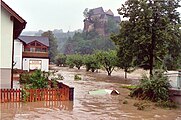 Hochwasser in Krumau am Kamp im Katastrophensommer 2002