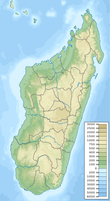 Map showing the location of Andasibe-Mantadia National Park