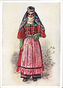 Karapapakh woman from near Kars as depicted by Max Karl Tilke (1915)