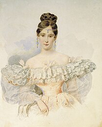 Portrait of Natalia Pushkina, Alexander Brullov, 1831–1832