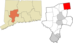 Bristol's location within the Naugatuck Valley Planning Region and the state of Connecticut