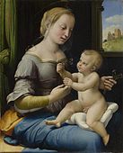 Madonna of the Pinks, Raphael, probably before 1507