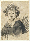 Rembrandt van Rijn, Self-portrait, pen and brush and ink on paper, c. 1628-1629