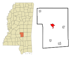 Location of Raleigh, Mississippi