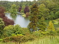 Stourhead's lake and foliage as seen from a high hill vantage point