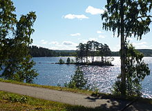 Lake Väsman at Sörvik with Kaffeholmen island