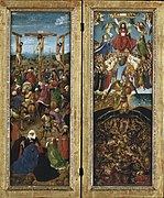 Crucifixion and Last Judgement diptych, c. 1426 (w/ Victoria)