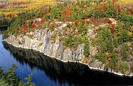 A landscape typical of the Boundary Waters region (Voyageurs National Park, Minnesota)