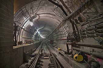 Tunnel on the 7 Subway Extension, under construction