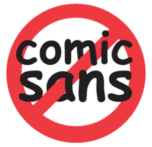 Ban Comic Sans sticker