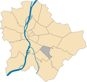 Lage des XIX. Bezirks in Budapest