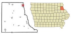 Location of Marquette, Iowa