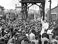Military Catholic chaplain Father (Major) Waters conducts Divine Services, June 1944