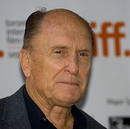 Headshot of Robert Duvall looking beyond the camera in 2009