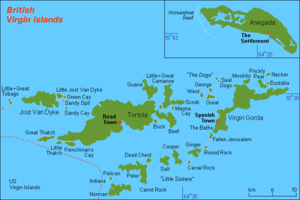Karte der Britischen Jungferninseln
