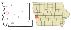 Location of Mondamin, Iowa