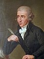 Detail of Guttenbrunn's portrait of Joseph Haydn. For the uncertain date, see discussion above.