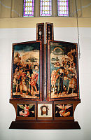 Copy of the Herrenberger Altarpiece in the abbey church at Herrenberg - here depicted when closed