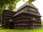 Large wooden church in Hronsek
