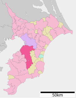 Location of Ichihara in Chiba Prefecture