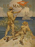 J. C. Leyendecker painting for U.S. Marines recruiting poster