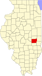 Coles County's location in Illinois