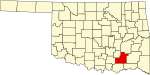 State map highlighting Atoka County