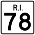 Route 78 marker